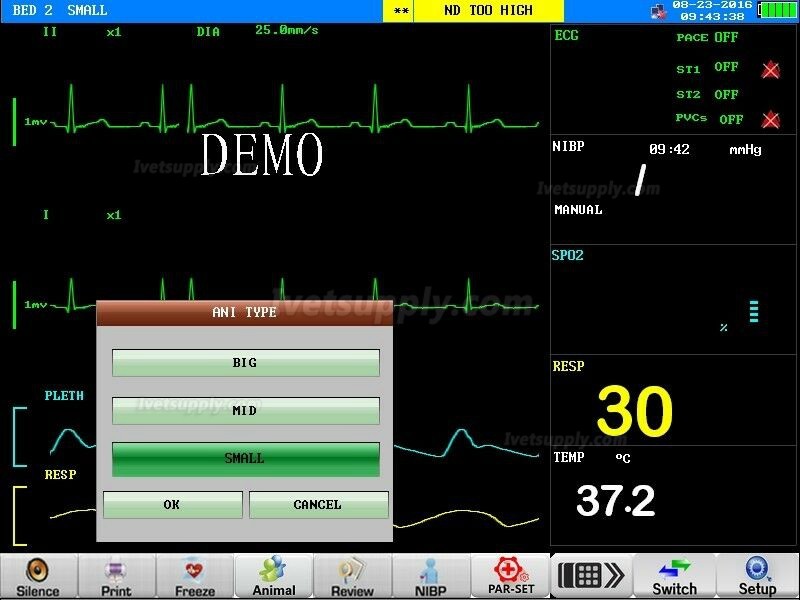 Veterinary Portable Patient Monitor Vet Vital Signs Monitor for Cats And Dogs